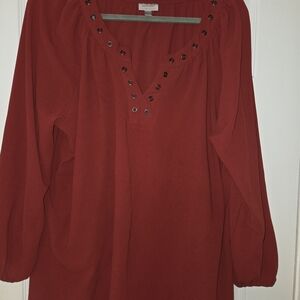Elegant Red Women's Top